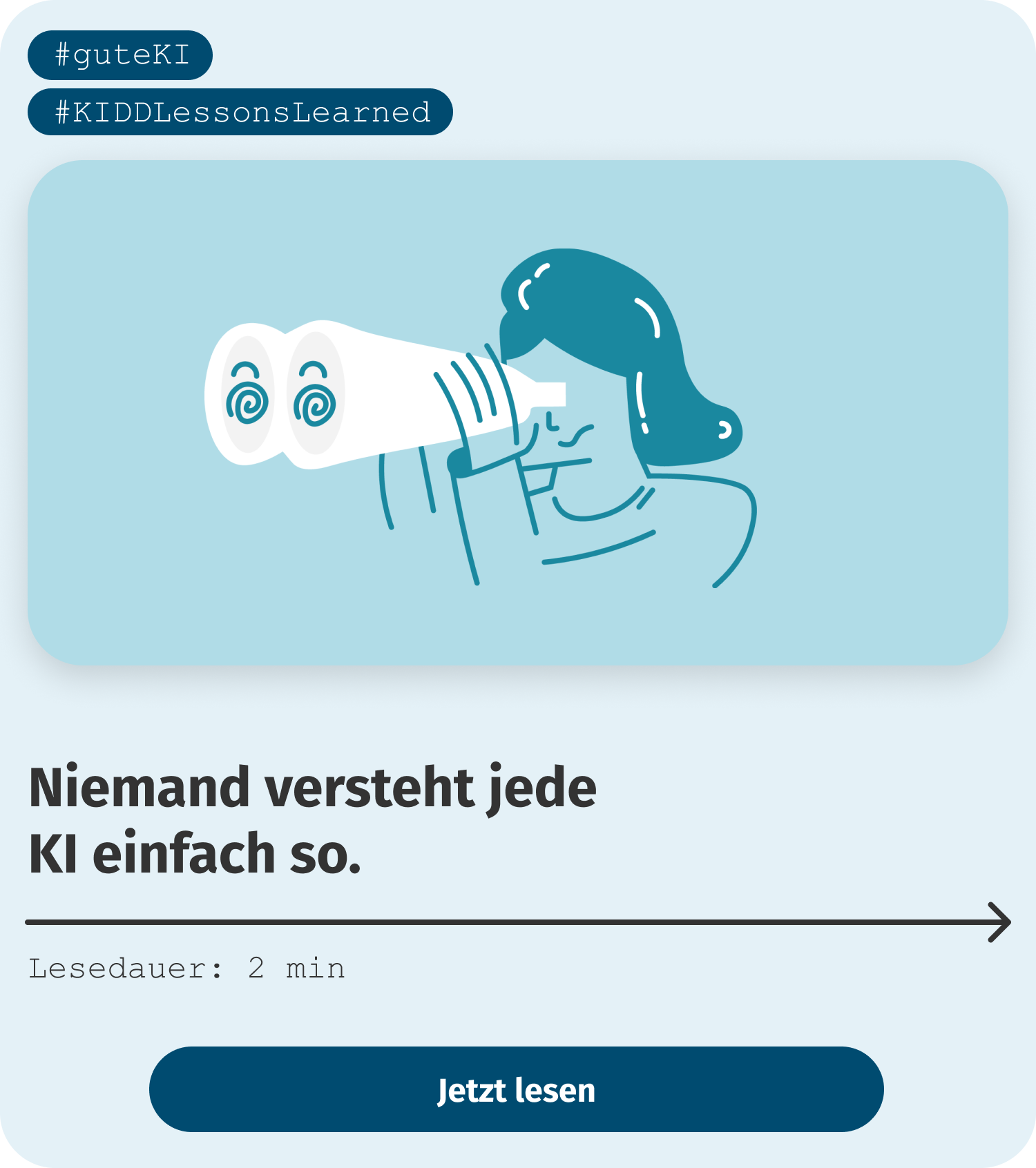 Niemand versteht jede KI einfach so. Niemand versteht jede<br />
KI einfach so.
