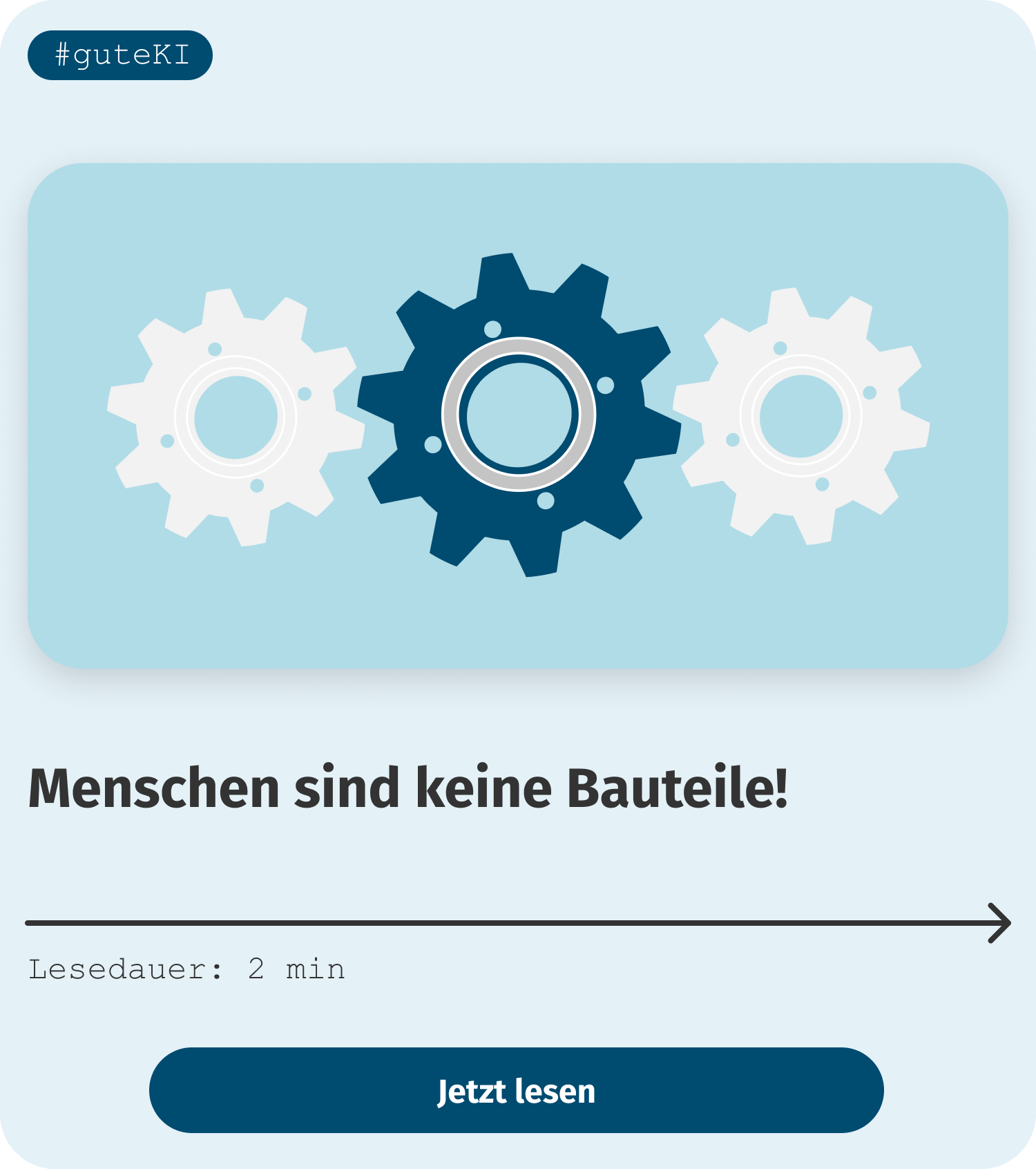 Menschen sind keine Bauteile! Menschen sind keine Bauteile!
