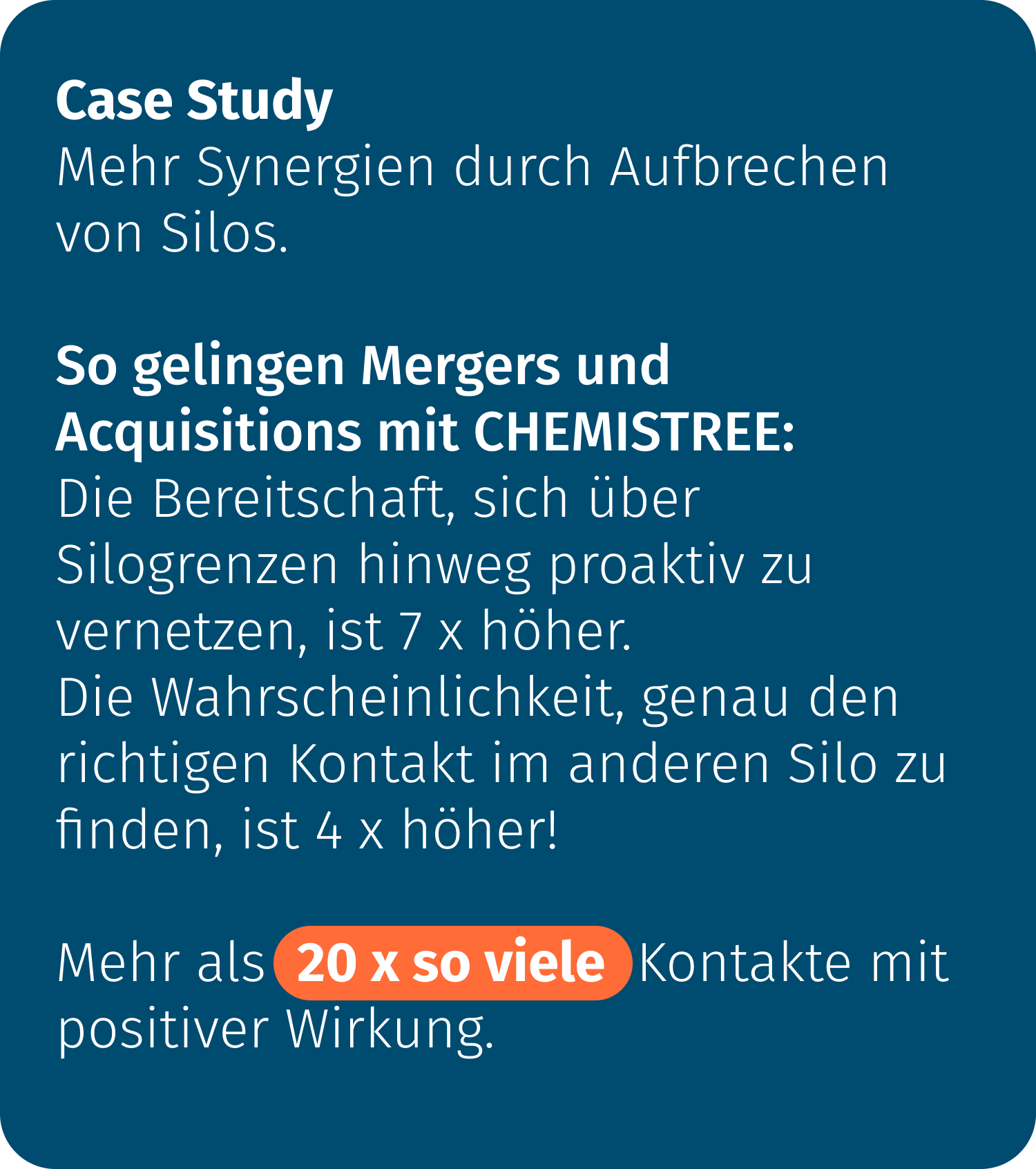 Mehr Synergien durch Aufbrechen von Silos.