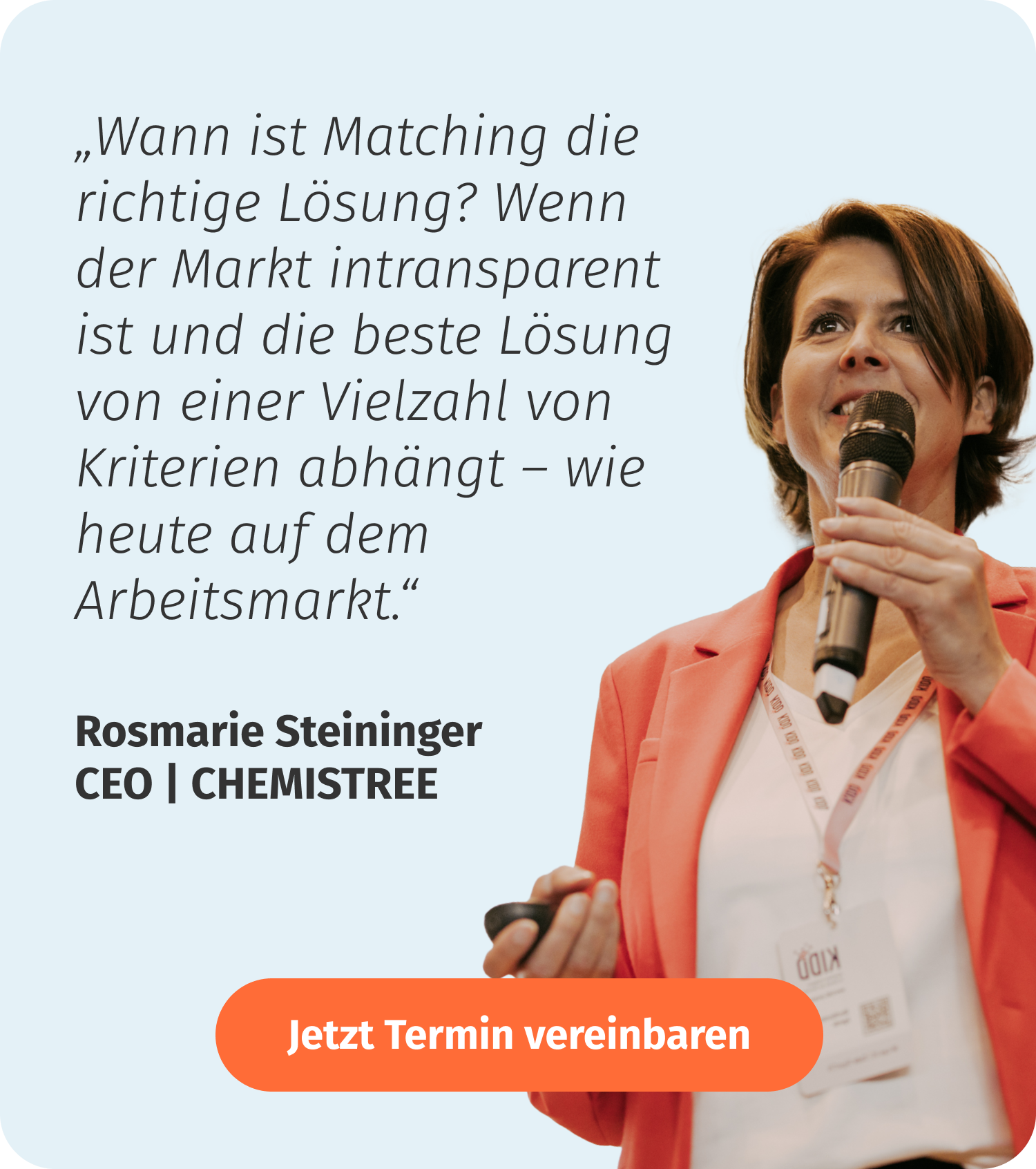 „Wann ist Matching die richtige Lösung? Wenn der Markt intransparent ist und die beste Lösung von einer Vielzahl von Kriterien abhängt – wie heute auf dem Arbeitsmarkt.“