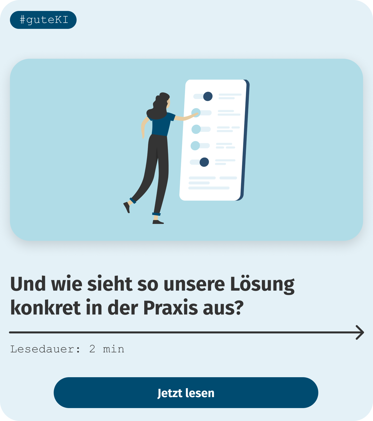 Und wie sieht so unsere Lösung konkret in der Praxis aus? Und wie sieht so unsere Lösung konkret in der Praxis aus?